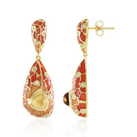 Pendientes en plata con Citrino de Madeira(Adela Silber)