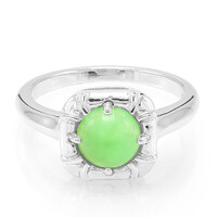 Anillo en plata con Crisoprasa imperial