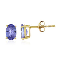 Pendientes en oro con Tanzanita