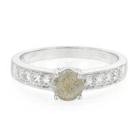 Anillo en plata con Espectrolita