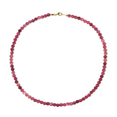Collar en plata con Turmalina rosa de Nigeria