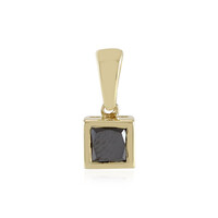 Colgante en oro con Diamante negro
