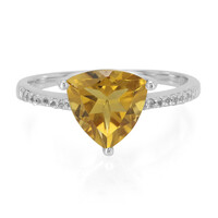 Anillo en plata con Cuarzo cognac