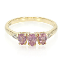 Anillo en oro con Zafiro Padparascha no calentado