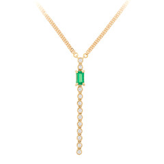 Collar en oro con Esmeralda de Colombia