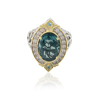 Anillo en plata con Fluorita azul petróleo (Dallas Prince Designs)