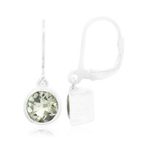 Pendientes en plata con Amatista verde