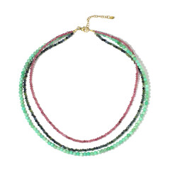 Collar en plata con Turmalina rosa de Nigeria