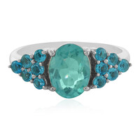 Anillo en plata con Apatita azul