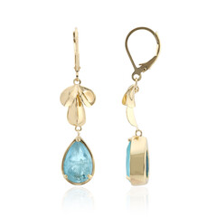 Pendientes en plata con Cuarzo azul pastel