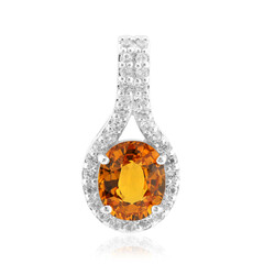 Colgante en oro con Zafiro naranja de Ban Ka Cha