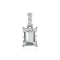 Colgante en plata con Topacio blanco