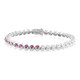 Brazalete en plata con Rodolita (Dallas Prince Designs)