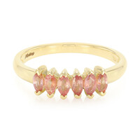 Anillo en oro con Zafiro Padparascha no calentado