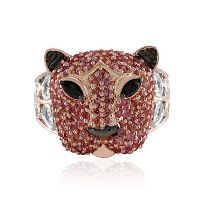 Anillo en plata con Espinela negra (Gems en Vogue)