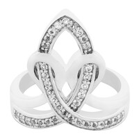Anillo en plata con Topacio blanco