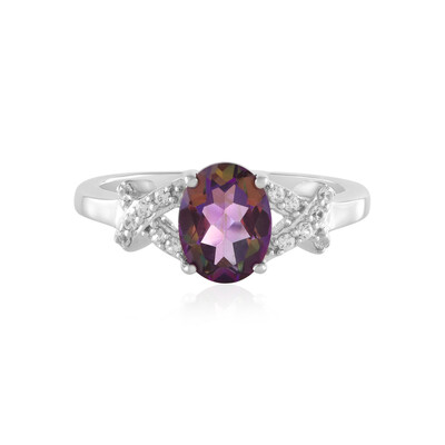 Anillo en plata con Topacio místico púrpura