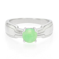 Anillo de hombre en plata con Crisoprasa imperial