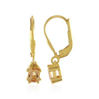 Pendientes en plata con Topacio imperial