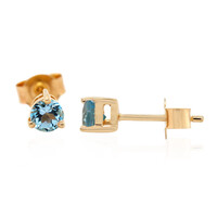 Pendientes en plata con Topacio azul suizo
