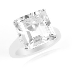 Anillo en plata con Cuarzo blanco