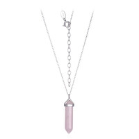 Collar en plata con Cuarzo rosa