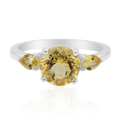 Anillo en plata con Citrino