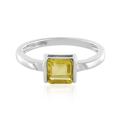 Anillo en plata con Fluorita amarilla