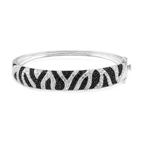 Brazalete en plata con Espinela negra