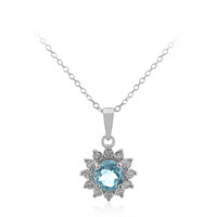 Collar en plata con Topacio azul cielo
