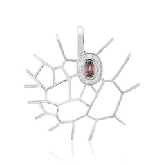 Colgante en plata con Zircón champán