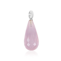 Colgante en plata con Cuarzo rosa