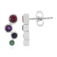 Pendientes en plata con Rodolita