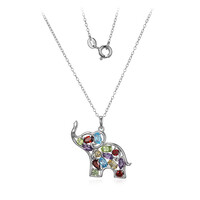 Collar en plata con Topacio azul suizo