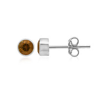 Pendientes en plata con Granate mandarina