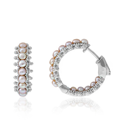 Pendientes en plata con Perla Freshwater (Dallas Prince Designs)