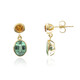 Pendientes en oro con Cianita menta (CUSTODANA)