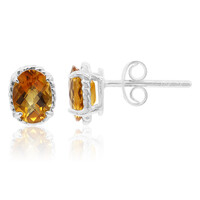 Pendientes en plata con Citrino de Madeira