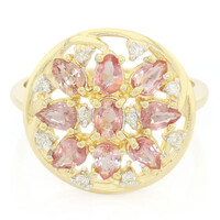 Anillo en oro con Zafiro Padparascha no calentado (AMAYANI)