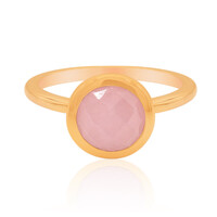 Anillo en plata con Jade rosa