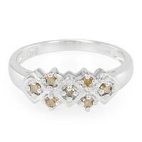 Anillo de hombre en plata con Diamante fantasía