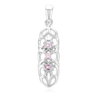 Colgante en plata con Zafiro de Ceilán rosa