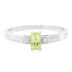 Anillo en plata con Turmalina cuprífera