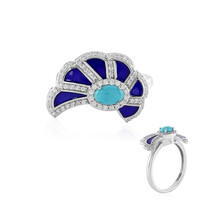 Anillo en plata con Turquesa bella durmiente