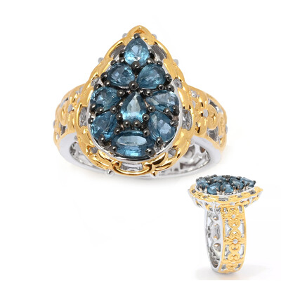 Anillo en plata con Cianita petróleo (Gems en Vogue)
