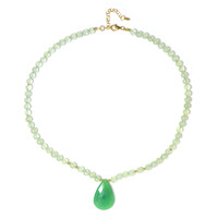 Collar en plata con Calcedonia verde