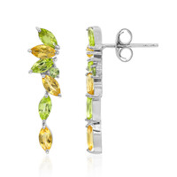 Pendientes en plata con Citrino