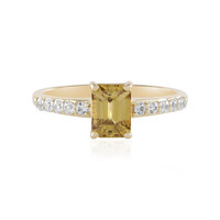 Anillo en oro con Zircón amarillo