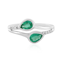 Anillo en plata con Esmeralda de Rusia