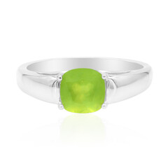 Anillo en plata con Ópalo verde de Brasil